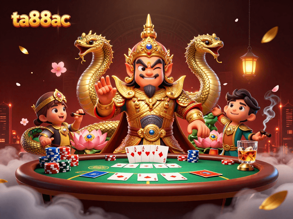 Experience exciting poker action with ta88ac's Thai guardian and dynamic gambling elements.