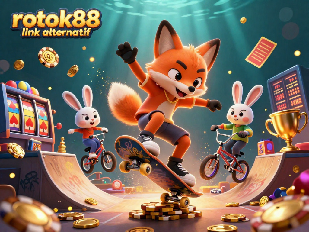 Bet on fun opportunities with rokok88 link alternatif in a vibrant casino-themed scene depicting adventure and excitement.