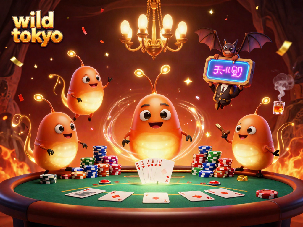Experience the thrill of wild tokyo with charming glowworms illuminating a vibrant online casino scene.