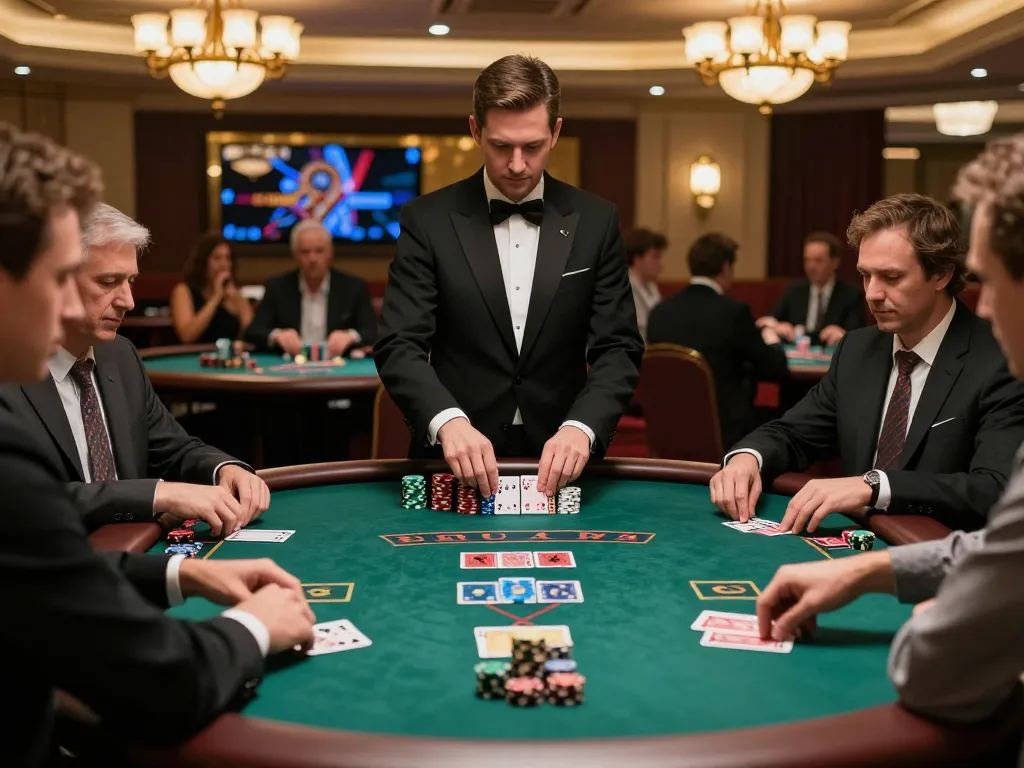 Players engaging in a high-stakes blackjack game at cm88 casino, showcasing intense gameplay and vibrant atmosphere.