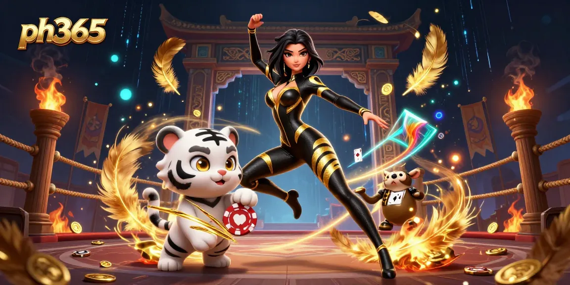 Experience excitement at ph365 with a captivating 3D illustration showcasing a dynamic casino scene.