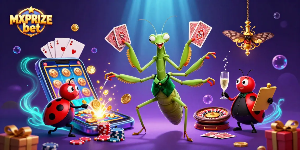 Experience thrilling wins with MXPRIZE bet in a vibrant casino scene filled with action.