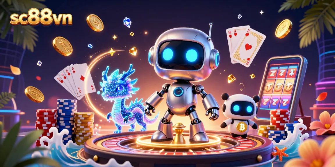 Experience thrilling casino action with sc88vn featuring futuristic characters and vibrant gaming elements.
